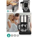 Cafetière machine à café programmable inox 15 tasses 1000w + grille - pain inox large fentes 1000w haute ... Cafetière machine à café programmable inox 15 tasses 1000w + grille - pain inox large fentes 1000w haute ...