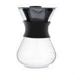 Cafetire manuelle  filtre en verre avec filtre en acier inoxydable