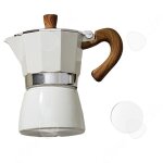 Cafetire moka 150ml moka pot en aluminium pour cuisinire 3 tasse machine  expresso pour les amateurs ...