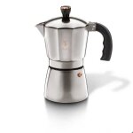 Cafetire moka - berlingerhaus - moonlight edition - 6 tasses - aluminium - compatible gaz et lectrique ...