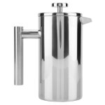 Cafetière à piston - inox - 800 ml - double paroi - argent - filtre intégré Cafetière à piston - inox - 800 ml - double paroi - argent - filtre intégré