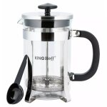Cafetire  piston - kinghoff - kh - 4837 - 600ml - acier inoxydable - verre borosilicat
