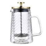 Cafeti�re � piston - klausberg - kb - 7765 - 350ml - verre borosilicat� - double paroi