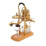 Cafeti�re siphon 400ml design �l�gant en or filtre int�gr� or