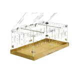 Cage acrylique compacte 60x30 cm pour cochon dinde modulaire fond jetable couvercle ouvrant id�ale isolement ...