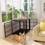 Cage pour chien en bois et en m�tal - bingopaw - caisse pour chien - taille l - 91. 5x63. 5x74. 5cm - ...