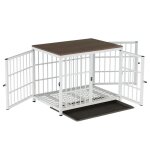 Cage pour chien en bois et en mtal - bingopaw - caisse pour chien - taille xl - 107. 5x71. 5x81cm - ...