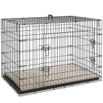 Cage pour chien - pawhut - pliable - avec poigne - plateau amovible - coussin fourni - 105 x 70 x 75 ...
