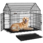 Feandrea cage pour chien pliable 120 x 725 x 109 cm m�tal xxl grands chiens avec double porte nettoyage ...