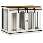 Cage pour chien - truxen8 - 2 - en - 1 - vue panoramique - style rustique - 120x60x885 cm