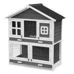 Cage clapier enclos pour lapins extrieur et intrieur en bois 115 x 60 x 118 cm. modele oscar