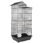 Cage en fer pour oiseaux - volière pour perroquet canari perruche - noir - taille moyenne - extérieur ... Cage en fer pour oiseaux - volière pour perroquet canari perruche - noir - taille moyenne - extérieur ...