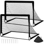 Cage de foot lot de 2but de foot enfant exterieurgoal de foot pliableavec filet en nylonsac de rangementtige ...