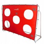 Cage de foot - but de football leantoys dentranement de football avec tapis cible rouge 213 x 152 x ...