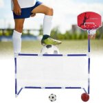 Cage de football avec panier de basket2 en 1 mini but de football pour enfant jouet de but dtachable ...