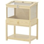 Cage pour hamster 2 tages grande taille bois naturel 832x50x103 cm avec toit rabattable