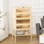 Cage hamster bois 5 niveaux 120x60x40 cm - grande cage rongeurs souris toit grillag� avec rampes - habitat ...