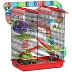 Cage pour hamster - pawhut - avec tunnel mangeoire roue jouet - pour souris petit animaux rongeur - 47 ... Cage pour hamster - pawhut - avec tunnel mangeoire roue jouet - pour souris petit animaux rongeur - 47 ...