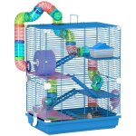 Cage pour hamster rongeur - pawhut - 4 étages avec tunnels mangeoire roue maison échelles - 46 x 30 x ... Cage pour hamster rongeur - pawhut - 4 étages avec tunnels mangeoire roue maison échelles - 46 x 30 x ...