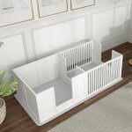 Cage de mise bas pour chiens avec parc et aire de jeu pour chiots tapis imperm�able porte r�glable - ...