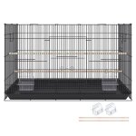 Cage � oiseaux - duoku - 30 pouces - m�tal - pour perruches et petits perroquets - noir