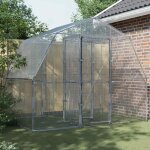 Cage  oiseaux avec porte argent acier galvanis