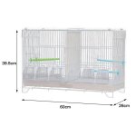 Quiienclee cage oiseau avec mangeoire et habitat adapt aux perroquets canaris?60 * 26 * 39. 5cm