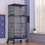 Cage  oiseaux avec roues cage  perroquets voliere 9 portes cage oiseaux assembl 100cm
