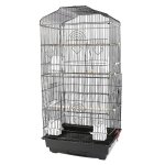 Cage � oiseaux voli�re portable en fil m�tallique joli facile � monter - errolves - noir - 46 * 36 * ...