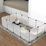 Cage parc enclos pour petits animaux - parc pour animauxpour cochon d?inde hamster lapin 71 x 142 x 35. ...