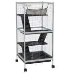 Cage pour petits animaux pawhut portable à 4 niveaux cage chinchilla avec roulettes 2 portes 3 rampes ... Cage pour petits animaux pawhut portable à 4 niveaux cage chinchilla avec roulettes 2 portes 3 rampes ...