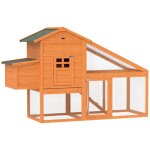 Cage � poules sur pied - pawhut - toit imperm�able - tiroir � d�jection coulissant - portes verrouillables ...