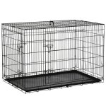Cage de transport pour chien pliable - 2 portes verrouillables - plateau amovible - dim. 121l x 77l x ... Cage de transport pour chien pliable - 2 portes verrouillables - plateau amovible - dim. 121l x 77l x ...