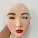 Cagoule en latex souple pour femmes masque de travestissement en silicone coiffure faciale dhalloween ... Cagoule en latex souple pour femmes masque de travestissement en silicone coiffure faciale dhalloween ...