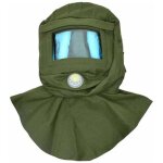 Cagoule de sableur pare - brise / masque de sableur masque de protection contre la poussi�re (vert)