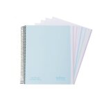 Cahier a4 quadrill - navigator - spirale coil - lock - bleu pastel - 120 feuilles