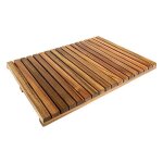 Caillebotis douche en bois acacia naturel 53x36 cm