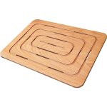 Caillebotis de douche castelmerlino 79x56 cm en contreplaqu� okoum� antid�rapant