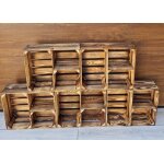 Caisse bois - pyxidas - forme de croix - 50x40x15 cm - lot de 5 - effet br�l�