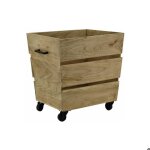 Caisse en bois de suar  roulette