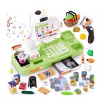 Caisse enregistreuse jouet pour enfants3 + ans avec scanner et microphone inclut 75 accessoires shopping ...
