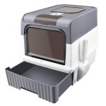 Caisse litiere pour chatbac  litire avec pelleavec pack dsodorisantbac  litire noir (49 * 37 * 35cm) ...