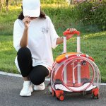Caisse de transport cage pour animal - poignée - avec roulettes bandoulière - ventilation optimale - ... Caisse de transport cage pour animal - poignée - avec roulettes bandoulière - ventilation optimale - ...