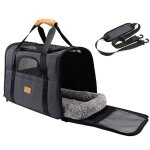 Caisse de transport chat respirant et pliable cage avec matelas en peluche (accept� au maximum 15lbs ...