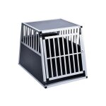 Caisse de transport pour chien en aluminium home deluxe skito l - 90 x 65 cm