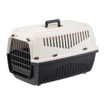 Caisse de transport plastique recycl chat et petit chien skipper 2 beige - ferplast
