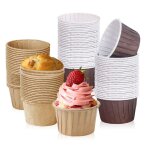 Caissettes � cupcakes caissettes � p�tisserie robustes mini gobelets en papier sulfuris�100pi�ces marron ...