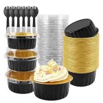 Caissettes  gteaux en aluminium avec couvercles moules  muffins paquet de 60 mini - moules  gteaux ...