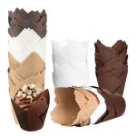 Caissettes muffins papier tulipe - 200 pi�ces standard naturel - convient pour cuisson mariages anniversaires ...