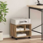 Support dimprimante vidaxl sur roulettes - desserte de bureau ch�ne 41 x 32 x 335 cm